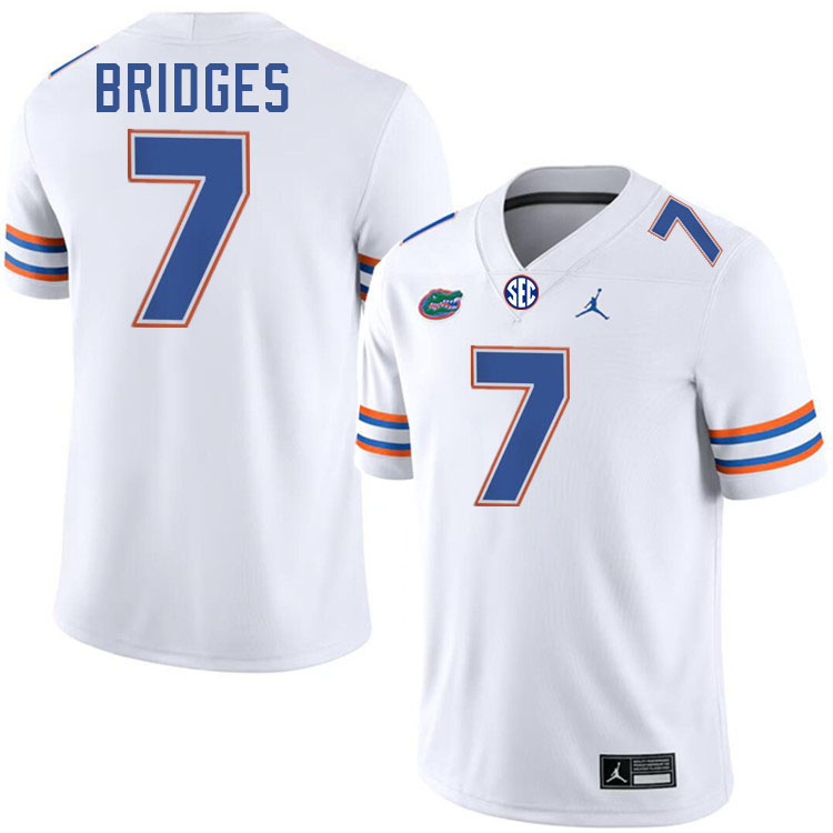 Trikweze Bridges Florida Jersey,Florida Gators #7 Trikweze Bridges Jersey Youth Uniforms-White